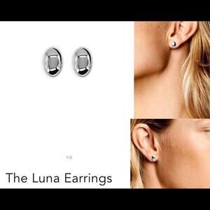 Lie Studio Sterling Silver Earrings New In Pouch